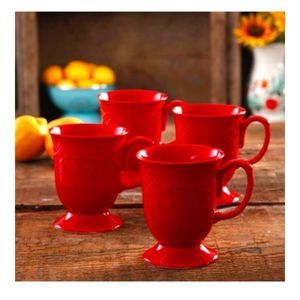 💕SOLD💕💕PICK💕💕PIONEER WOMAN,🤩 COWGIRL LACE, SET OF 4, 14OZ. MUG SET. 💕😘💕